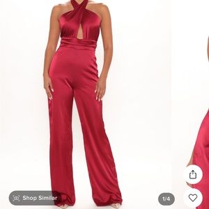 Fashion Nova red jump suit